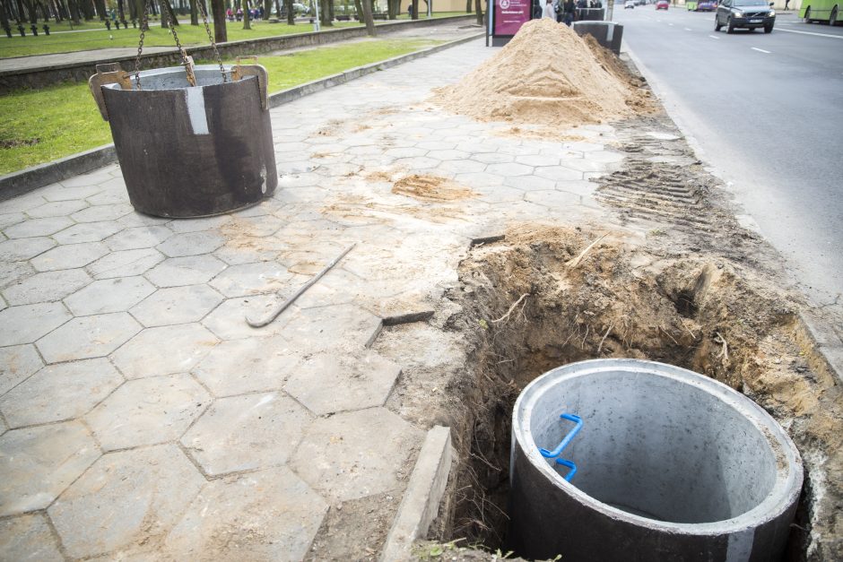 Vytauto prospekte darbai tęsis ir vasarą 