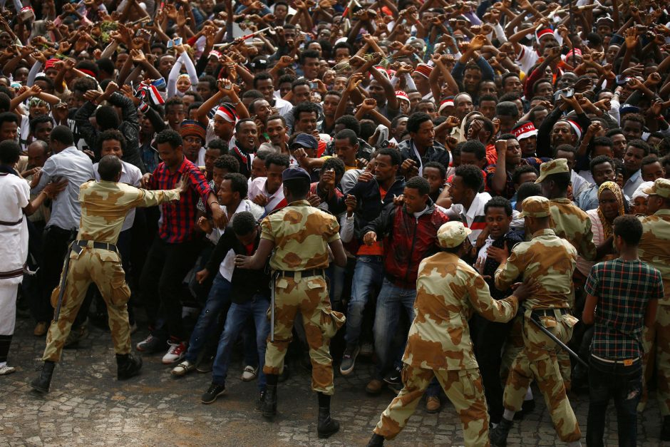 Dėl mirtinų protestų Etiopijoje paskelbta nepaprastoji padėtis