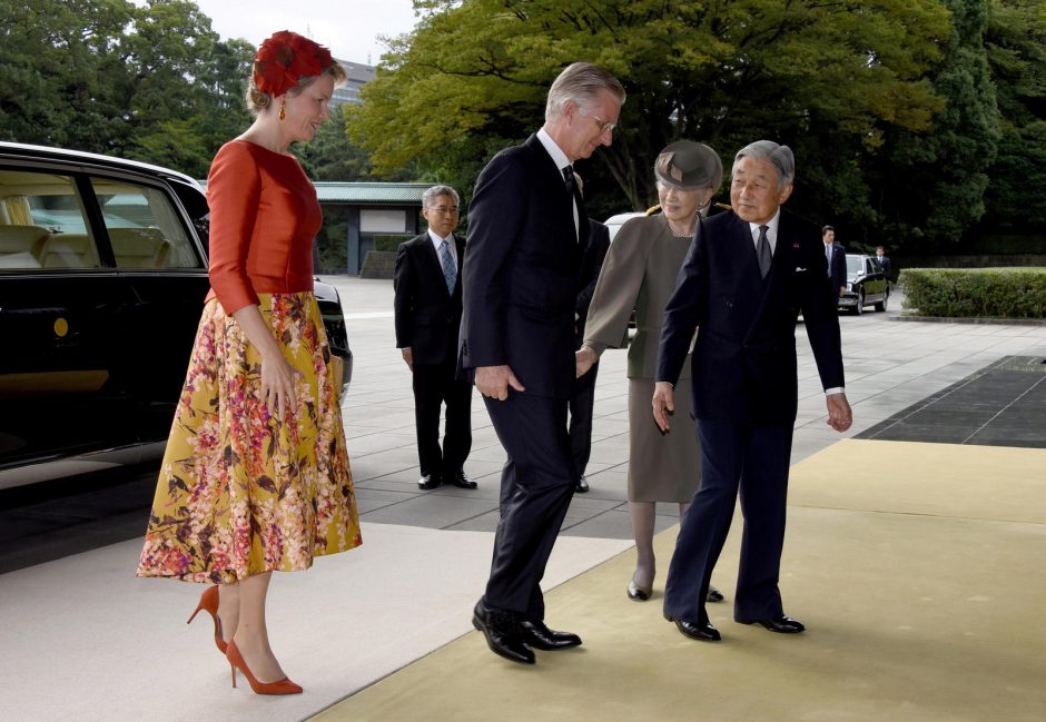 Belgijos karalius ir karalienė vieši Japonijoje