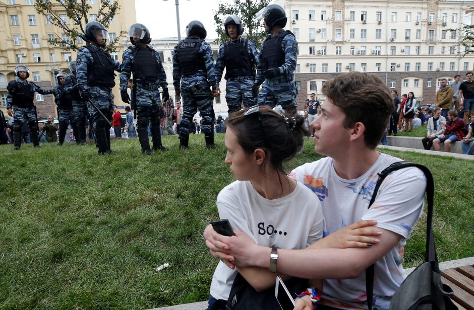 Protestai Rusijoje: areštuoti 1500 žmonių, A. Navalnas kalės 30 parų