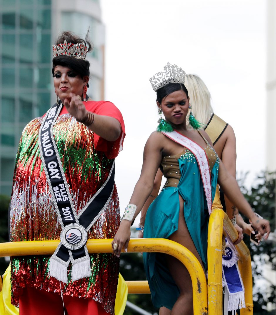 Brazilijos gėjų parade – šimtai tūkstančių žmonių