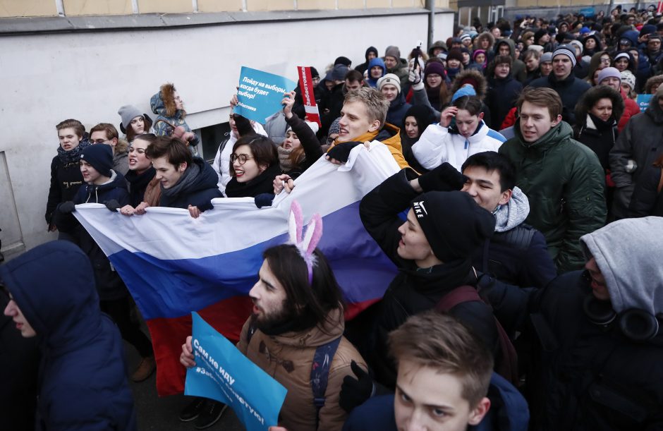 Per protestą sulaikytas Kremliaus kritikas A. Navalnas iš policijos paleistas