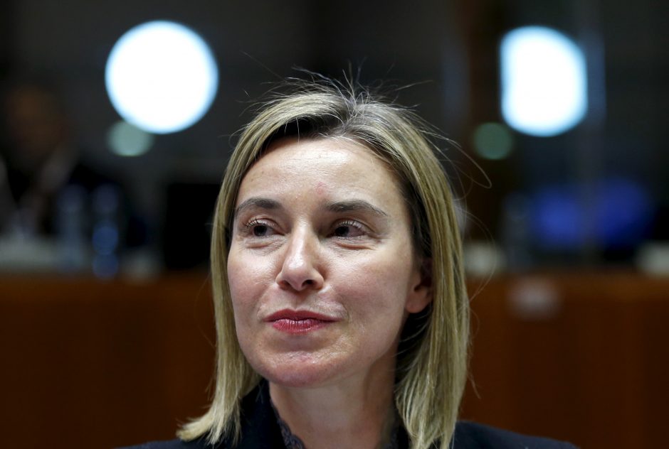 Atšaukiamas ES užsienio politikos vadovės F. Mogherini vizitas į Lietuvą