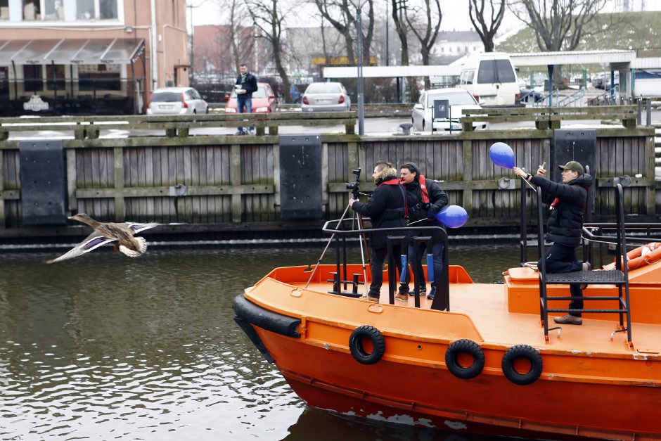 Klaipėdoje pakilo Pilies tiltas: to reikėjo Mikei Pūkuotukui