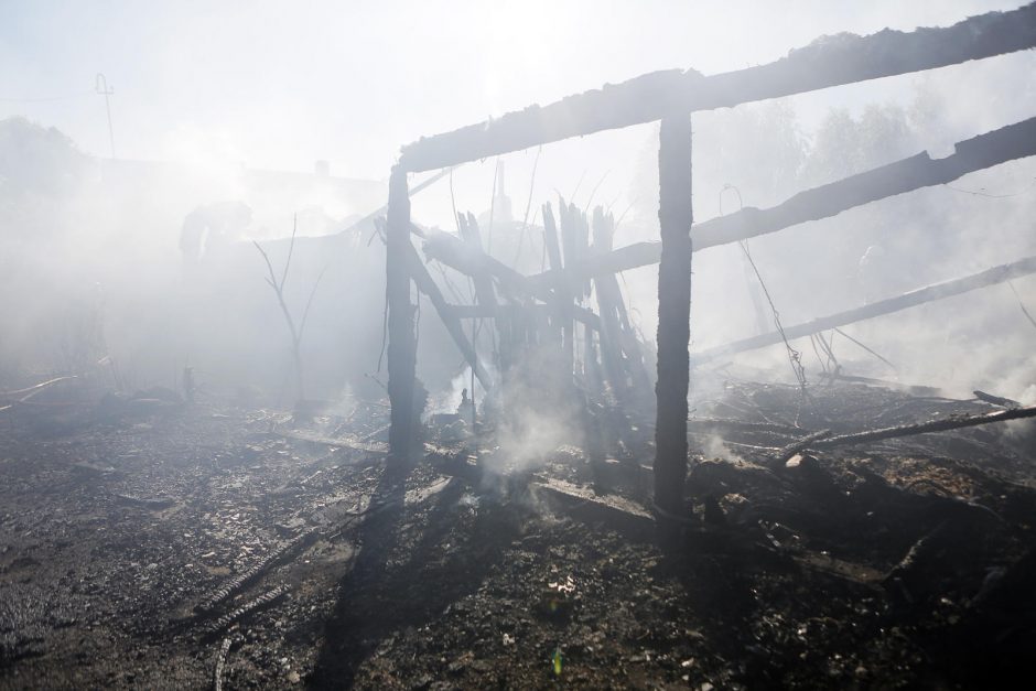 Klaipėdos ekonominėje zonoje degė apleistas kaimas