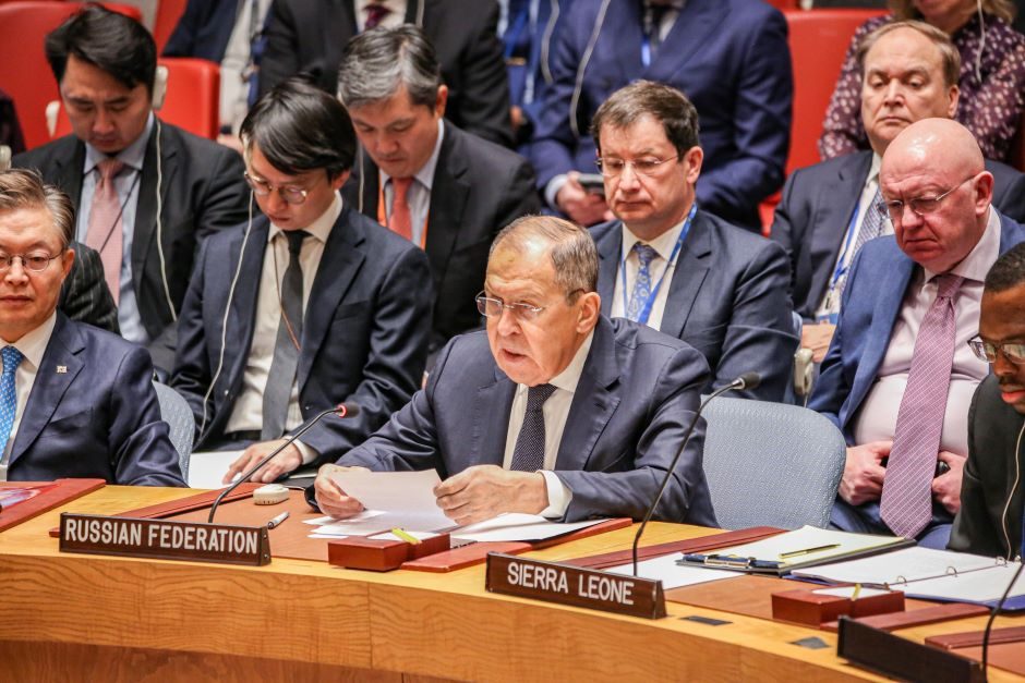 Rusija JT susirėmė su JAV ir Ukrainos šalininkais: atmetė bet kokį Vakarų taikos planą