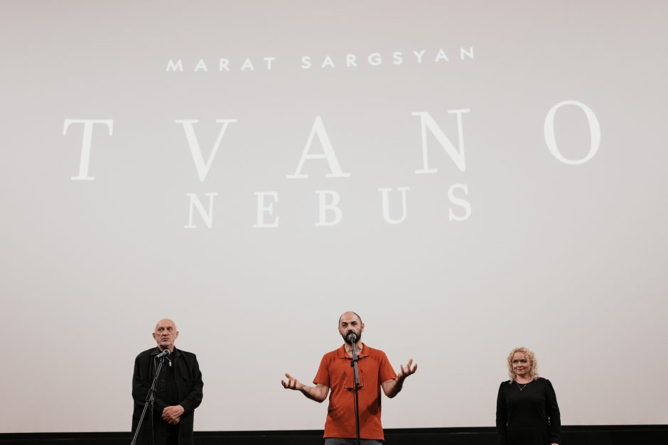 M. Sargsyano filmo „Tvano nebus“ premjeroje ovacijomis sutiktas V. Masalskis