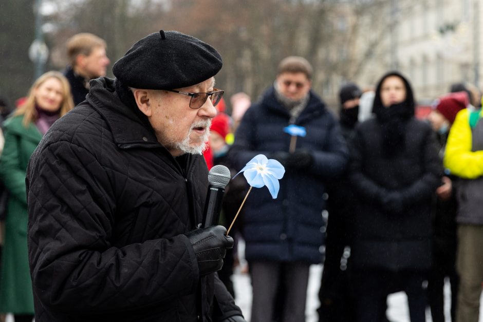 V. Landsbergis – dar apie protestuotojus: gaila tų žmonių, kas juos taip klaidina