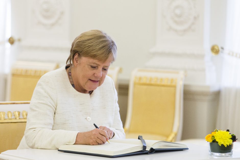 Į Lietuvą atvyko Vokietijos kanclerė A. Merkel