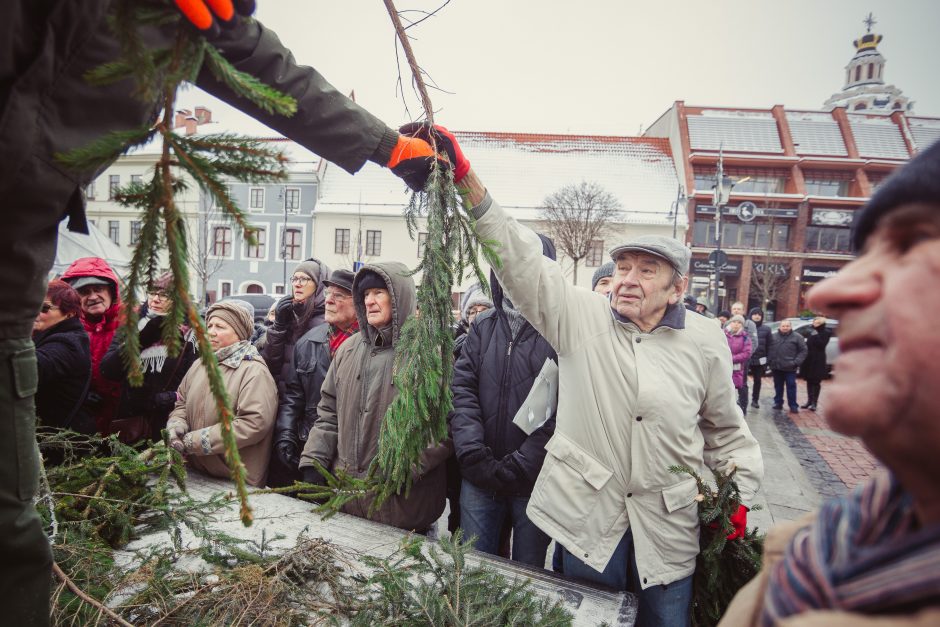 Kasmetinė akcija: miškininkai dovanojo kalėdines eglių šakas