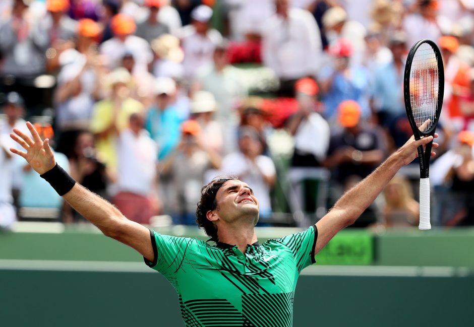 Trečiasis sezono titulas: R. Federeris Majamyje įveikė R. Nadalį
