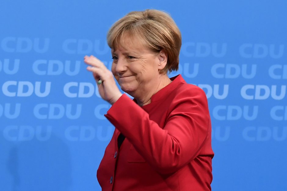 A. Merkel prieš sunkias koalicijos derybas vėl dalyvauja rinkimų mūšyje