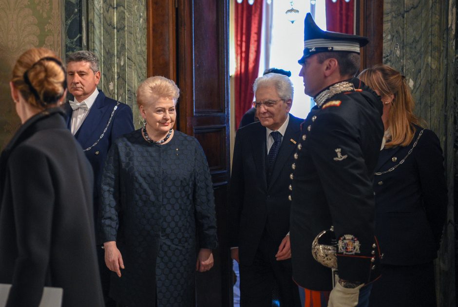 D. Grybauskaitę priėmė Italijos prezidentas