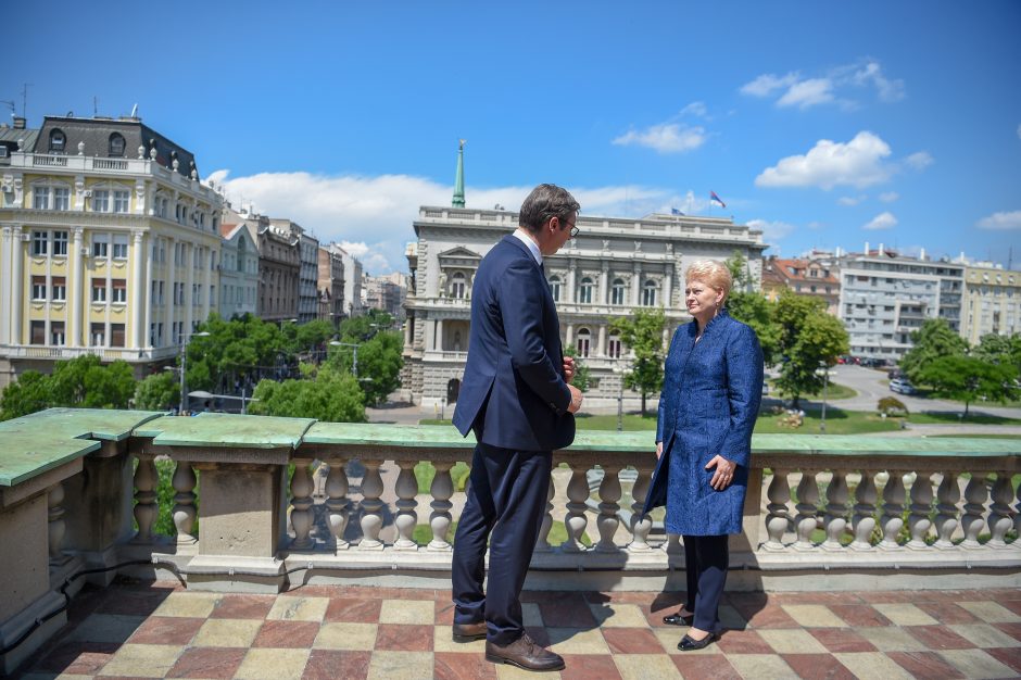 D. Grybauskaitė Serbiją ragina laikytis ES pozicijų dėl Rusijos