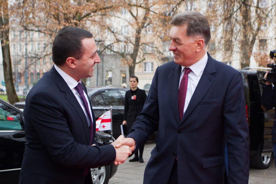 Gruzijos premjeras Lietuvoje išgirdo priekaištų dėl žiniasklaidos laisvės