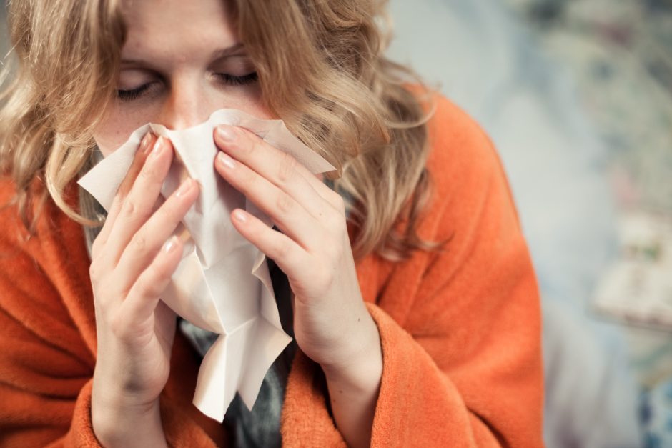Sergamumas gripu ir peršalimo ligomis mažėja 