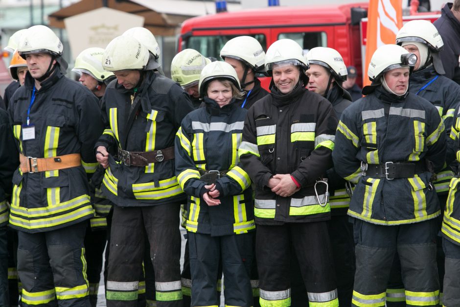 Vilniaus centre vyko ugniagesių pratybos