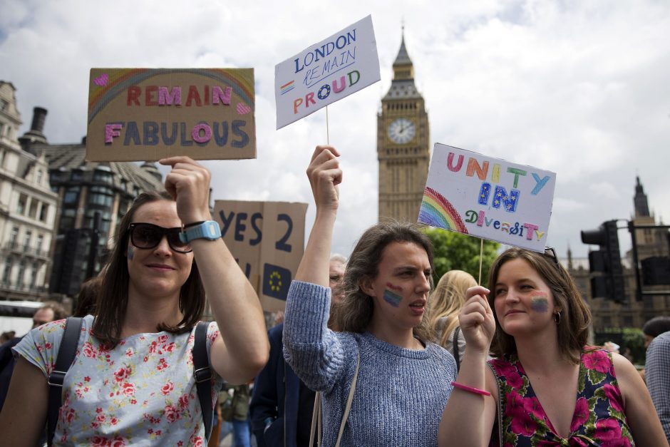 Londonas nepasiduoda – vyksta masiniai protestai prieš „Brexit“