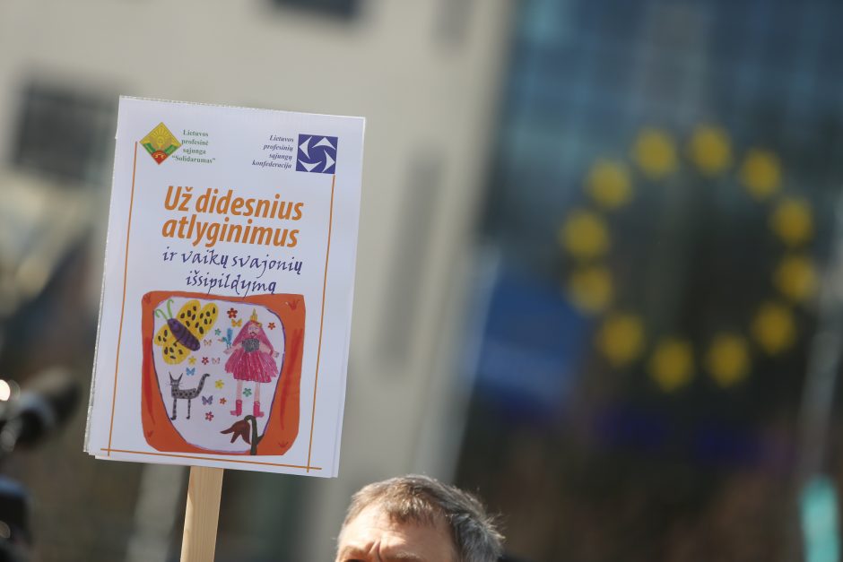 Profesinių sąjungų protesto akcija