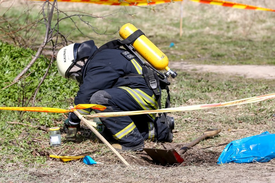 Aleksote rasta išsiliejusio gyvsidabrio