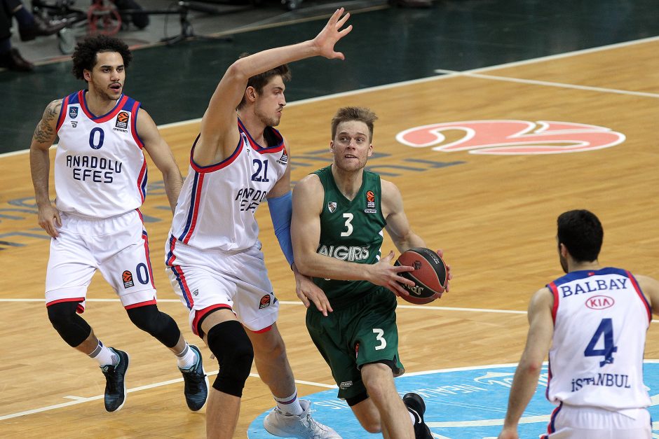 Eurolyga: „Žalgiris“ – „Anadolu Efes“ 58:79