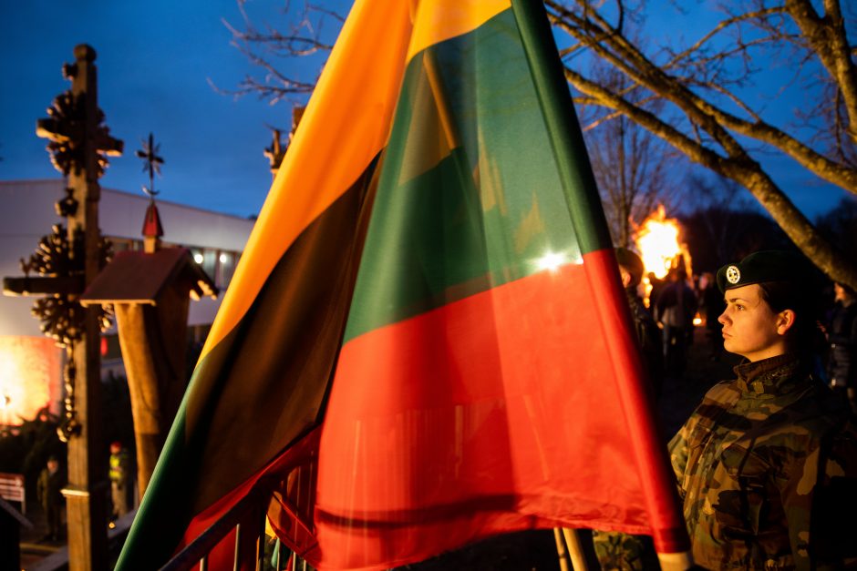 Atminimo laužų uždegimo ceremonija Vilniuje