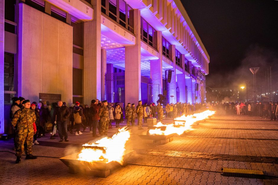 Atminimo laužų uždegimo ceremonija Vilniuje