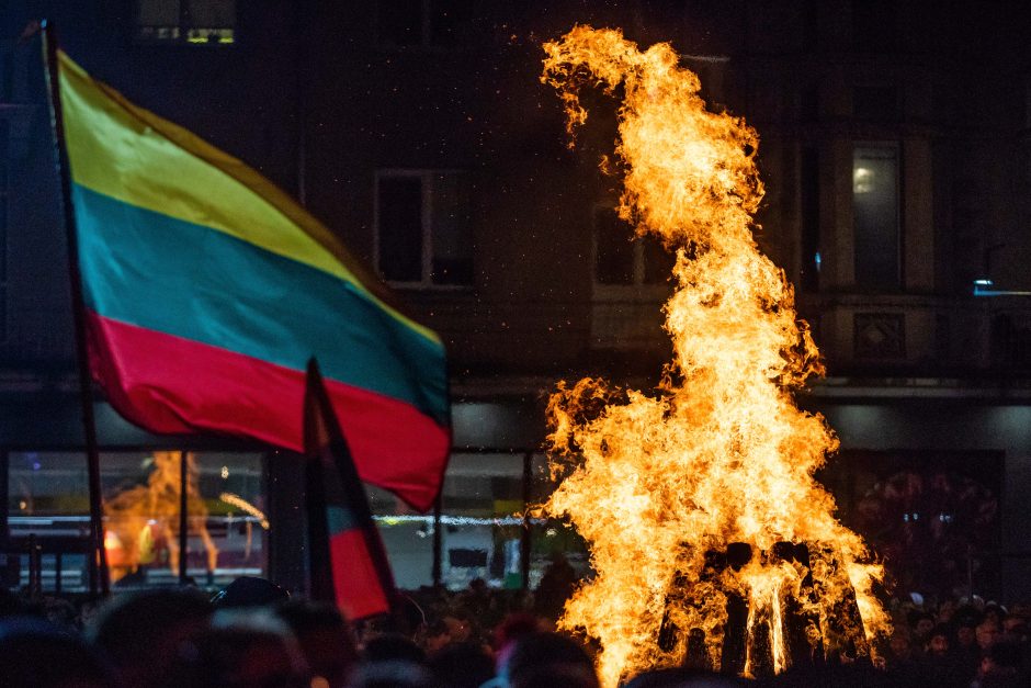 Atminimo laužų uždegimo ceremonija Vilniuje