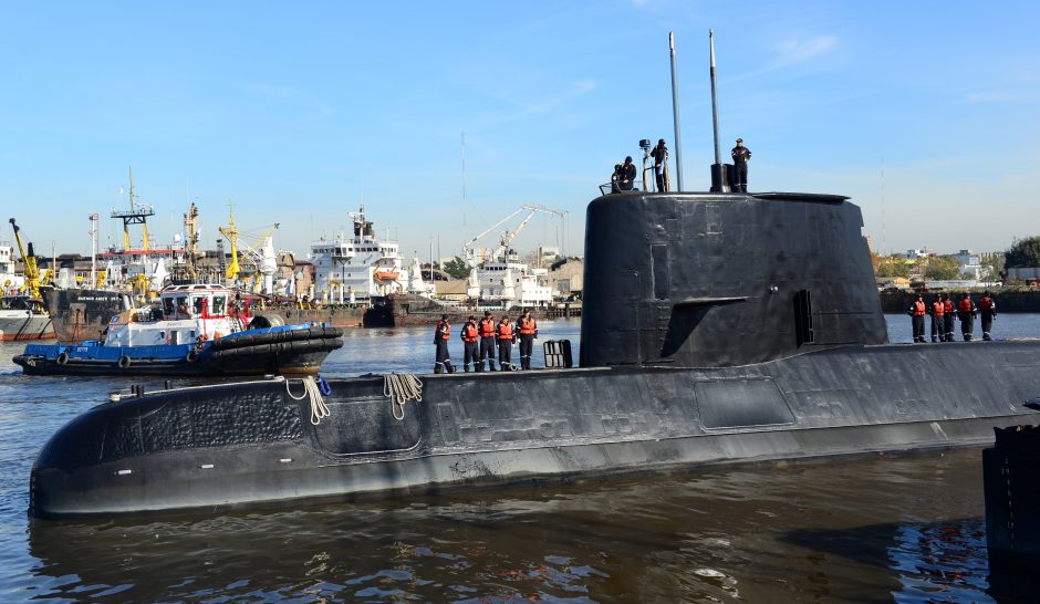 Praėjus metams po dingimo Argentinoje aptiktas povandeninis laivas