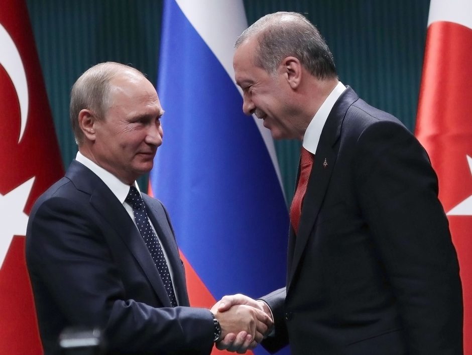 V. Putinas ir R. Erdoganas sutarė stengtis užbaigti Sirijos karą