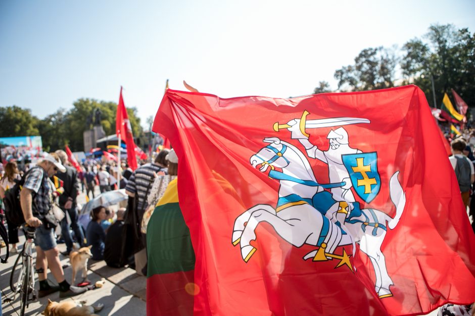 Vilniuje – tūkstantinis protestas: su plakatais „Ne gyvulių pasui“ ir „Dž. Sorošą lauk iš Lietuvos“