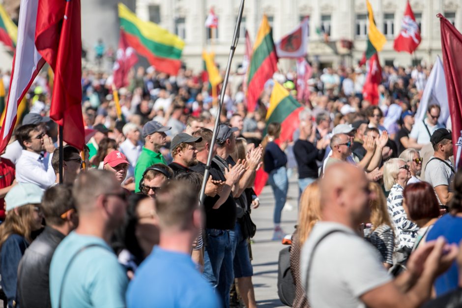 Vilniuje – tūkstantinis protestas: su plakatais „Ne gyvulių pasui“ ir „Dž. Sorošą lauk iš Lietuvos“