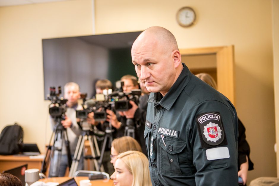 Spaudos konferencija dėl korupcijos skandalo Kauno policijoje