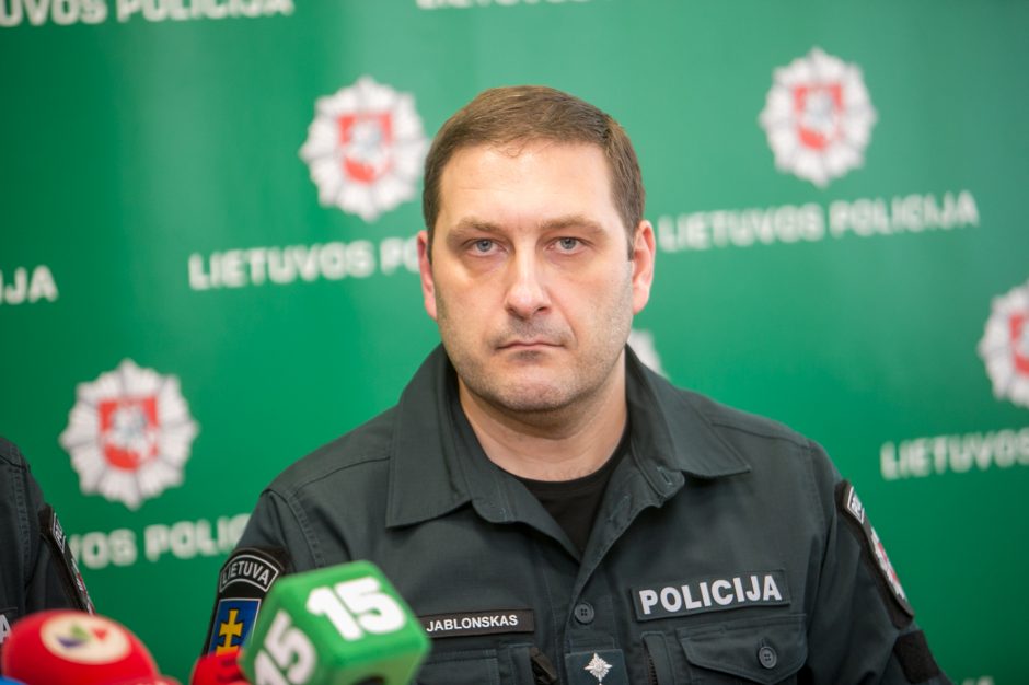 Spaudos konferencija dėl korupcijos skandalo Kauno policijoje