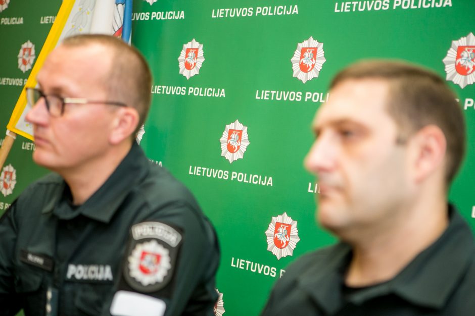 Spaudos konferencija dėl korupcijos skandalo Kauno policijoje