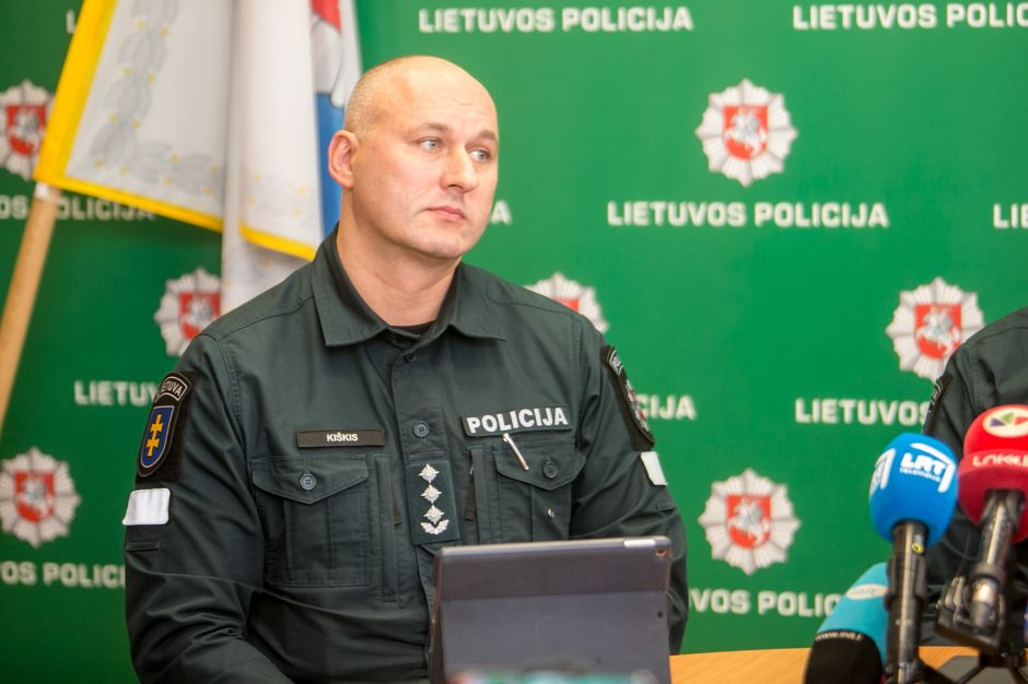 Spaudos konferencija dėl korupcijos skandalo Kauno policijoje