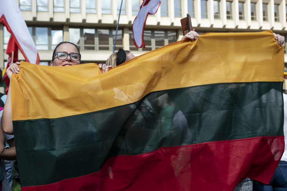 Prie Seimo – tūkstantinis protestas: su plakatais „Šiknon galimybių pasą“ ir šūksniais „Gėda!“