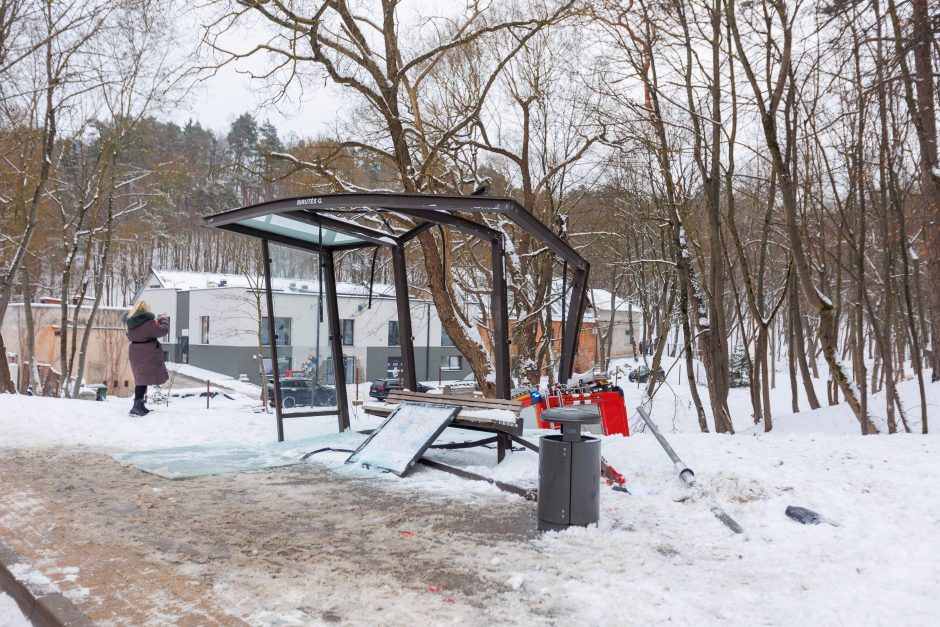 Į gaisrą skubėję ugniagesiai Panemunėje rėžėsi į stotelę: sužalota moteris