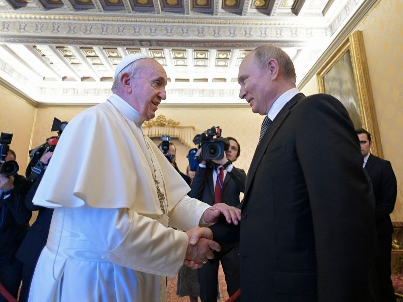 Popiežius Pranciškus nori Maskvoje susitikti su V. Putinu