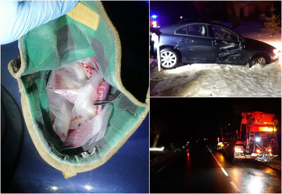  Po „Volvo“ ir sniego valytuvo avarijos – šokiruojantis vairuotojo elgesys: kalti narkotikai?