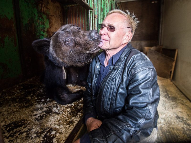 Pareigūnams uždraudus N. Zobovui laikyti laukinius gyvūnus, šis užsibarikadavo su meška