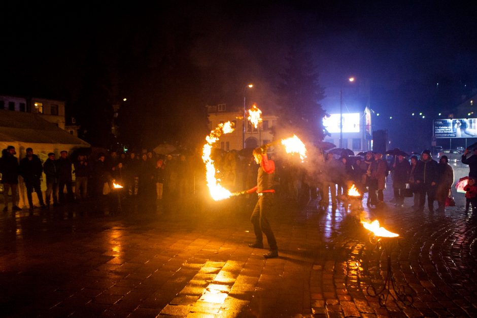 Menoros uždegimo ceremonija Kaune