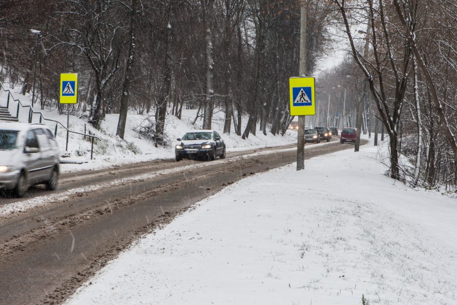 Sudėtingos eismo sąlygos Kaune