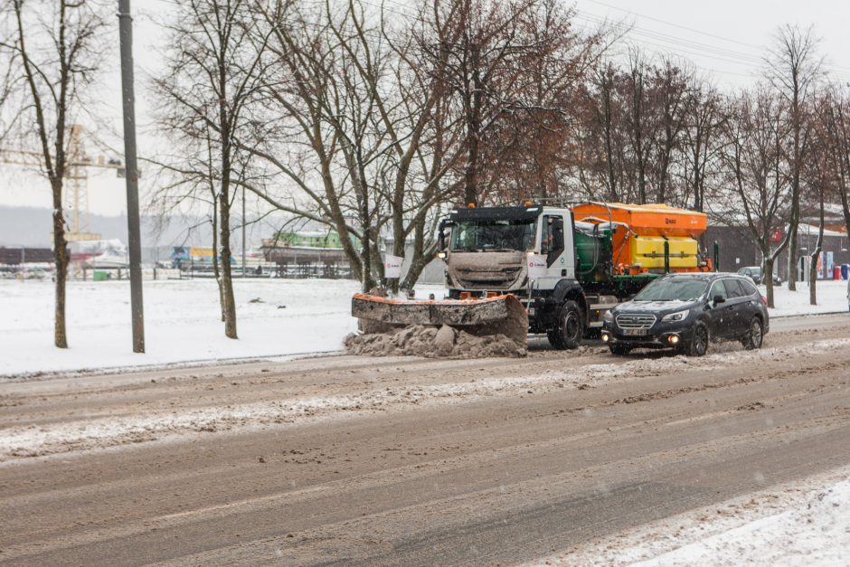 Sudėtingos eismo sąlygos Kaune