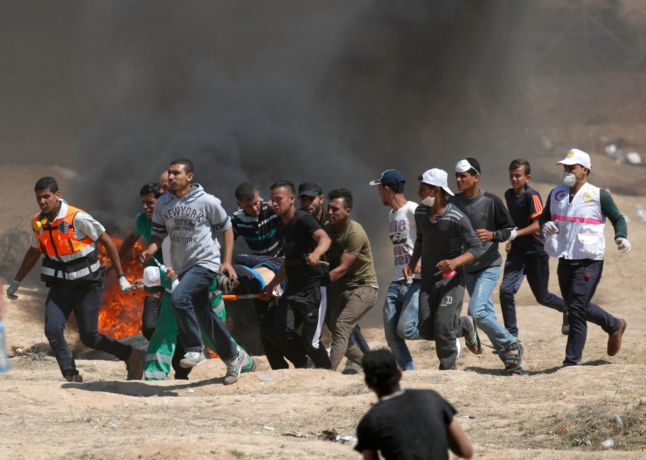 Susirėmimų Gazos Ruožo ir Izraelio pasienyje aukų padaugėjo iki 28