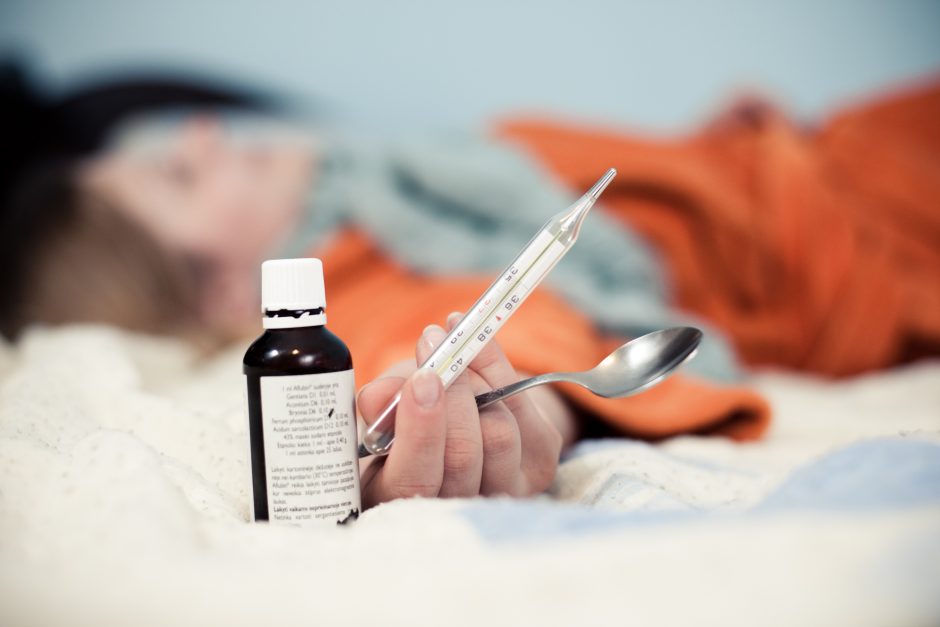 Sergamumas gripu ir peršalimo ligomis nežymiai padidėjo