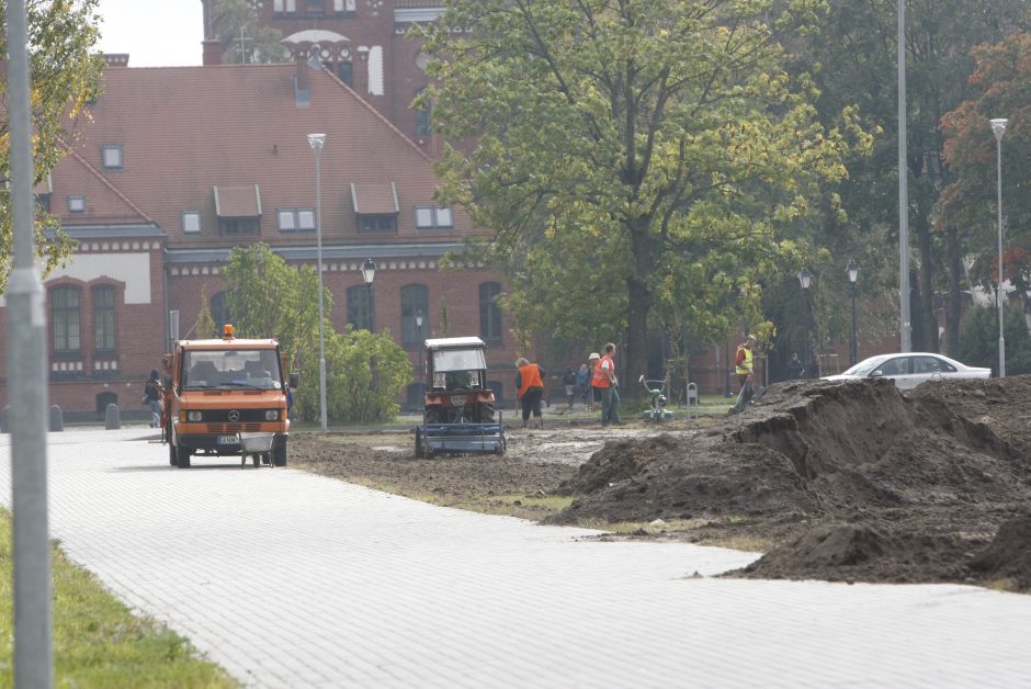 Prie Klaipėdos universiteto verda darbai