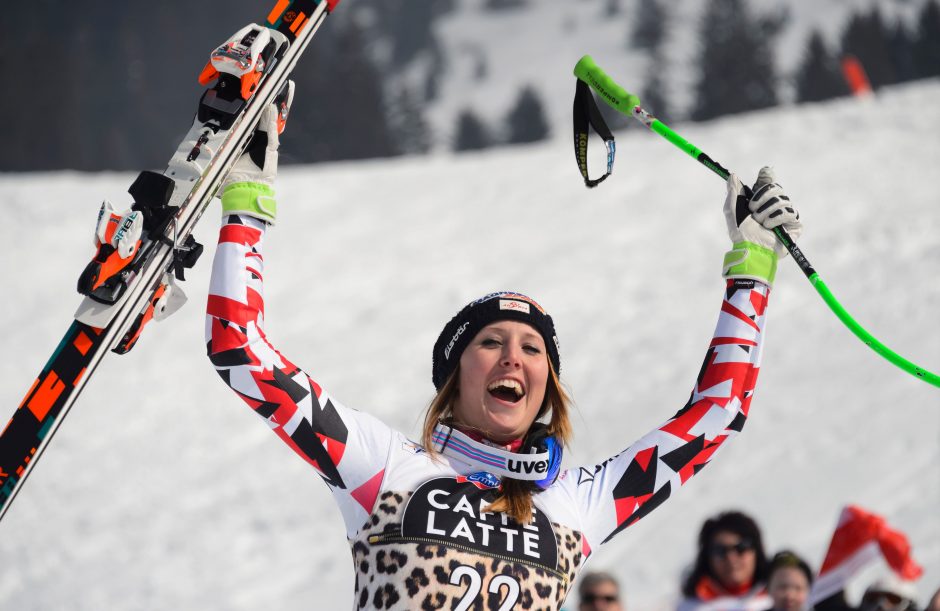 Pasaulio kalnų slidinėjimo taurės varžybose – austrės pergalė