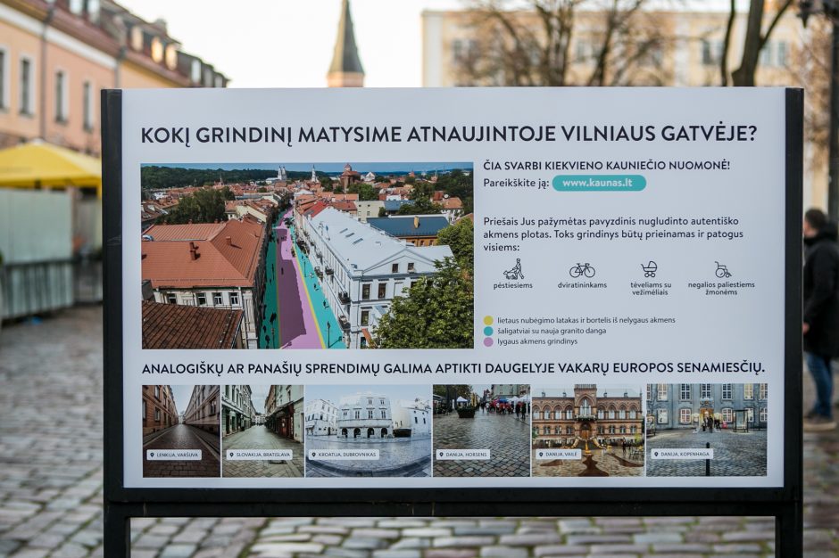 Pristatė nulygintą Vilniaus gatvės grindinį: vieniems tai išsigelbėjimas, kitiems – šlamštas