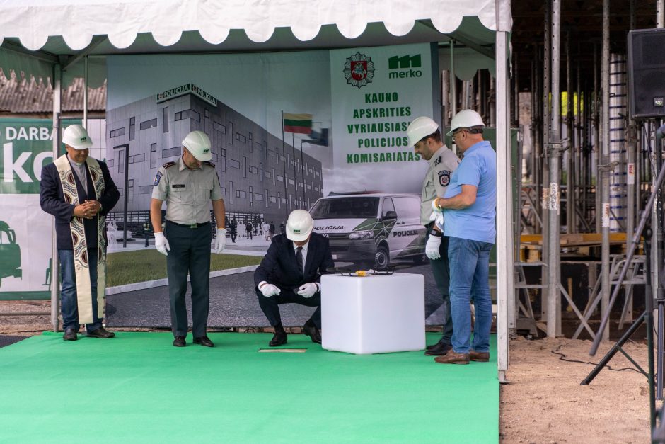 Naujojo policijos komisariato kapsulės įkasimas